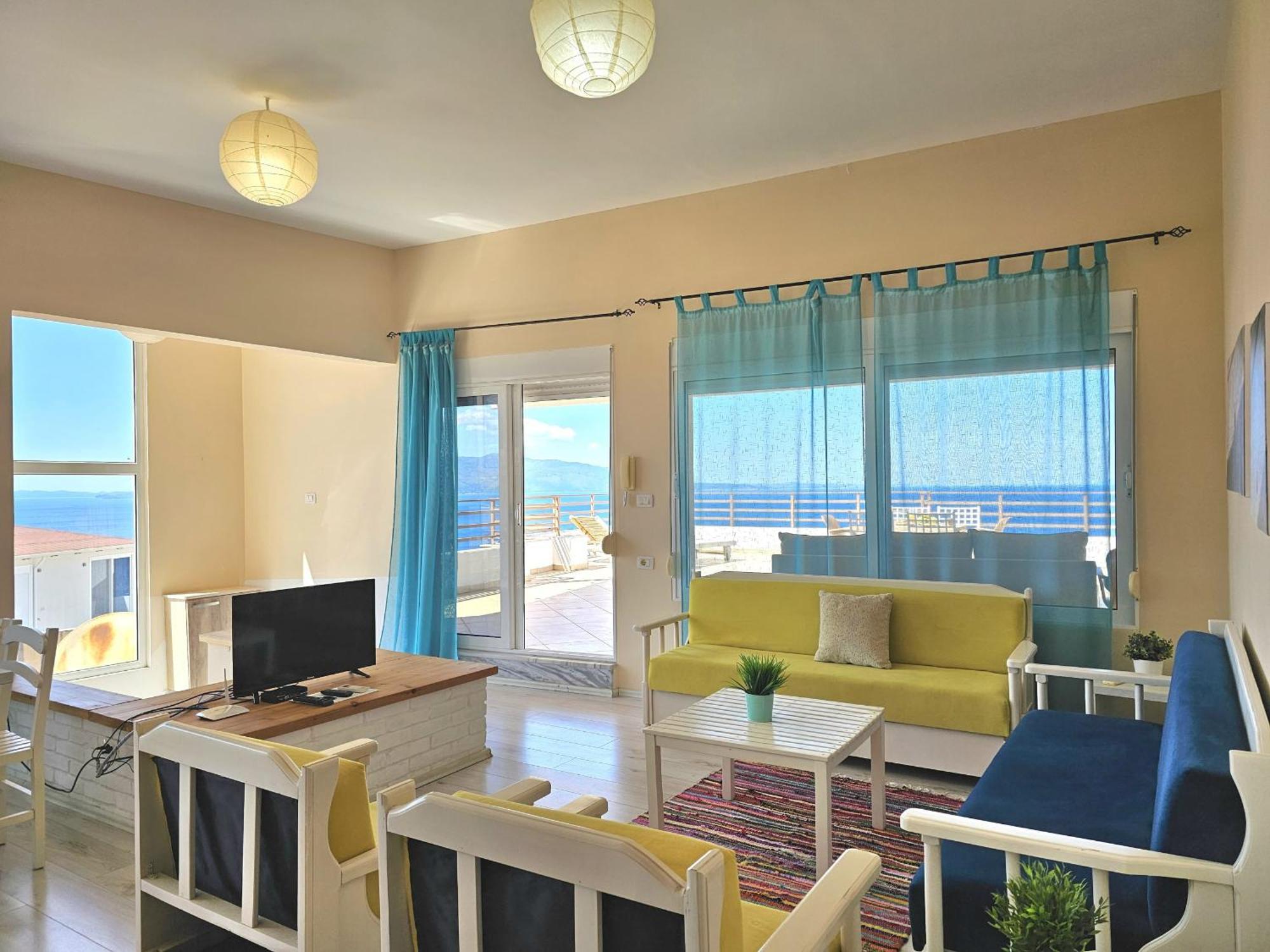 Apartament Sunset Penthouse Saranda Zewnętrze zdjęcie